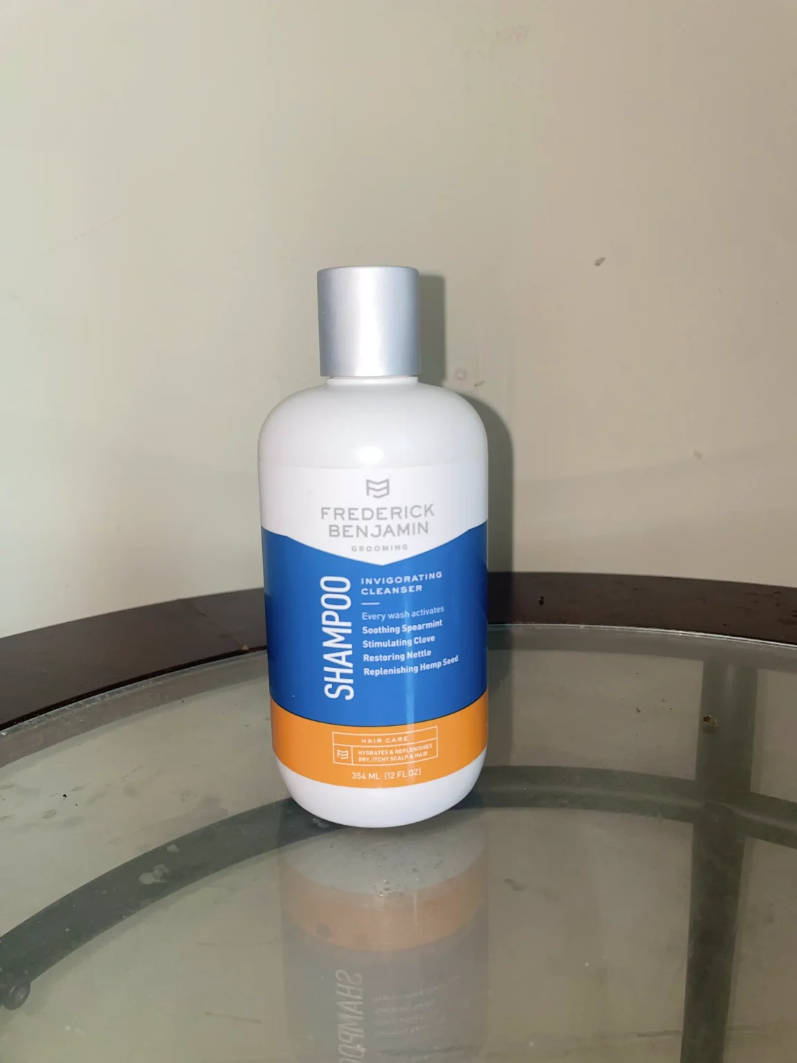 The Shampoo – Invigorating Cleanser, is sold by Frederick Benjamin Grooming.