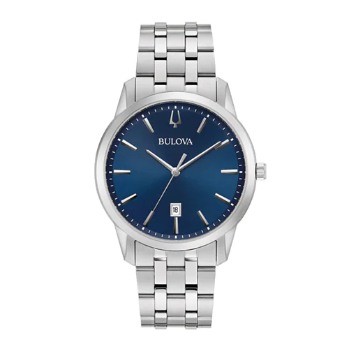 The 40mm Men's Bulova Dress Watch with Blue Dial and Stainless Steel Bracelet stands out, as recommended by Tyler Jurelle.