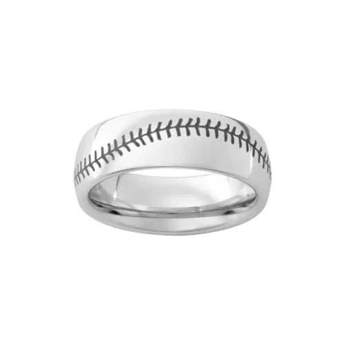 The 8mm Baseball Band in Serinium® from Fred Meyer Jewelers, endorsed by Tyler Jurelle, a men's lifestyle creator.