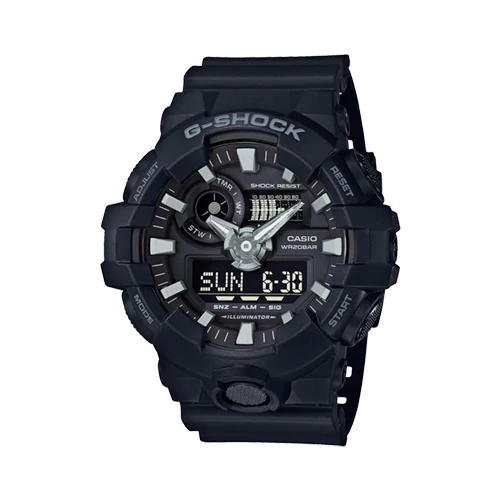 Tyler Jurelle highlights the Casio G-Shock Analog-Digital Watch with Black Dial and Black Strap for its robust design and functionality.
