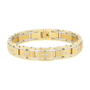 Men's fashion and lifestyle creator Tyler Jurelle highlights the Men's 1/10 ct. tw. Diamond 8" Bracelet in Stainless Steel from Fred Meyer Jewelers.