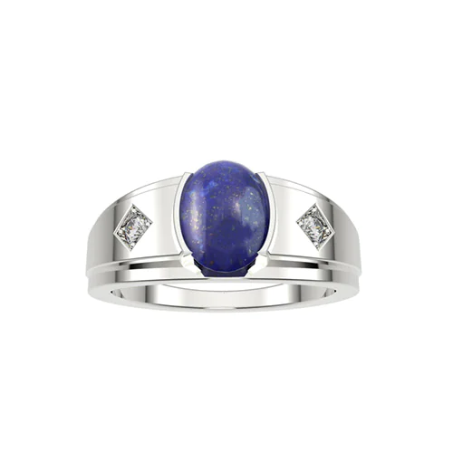 Upgrade your accessories with the Men's Lapis Lazuli and 1/10 ct. tw. Diamond Ring in Sterling Silver from Fred Meyer Jewelers, endorsed by Tyler Jurelle.
