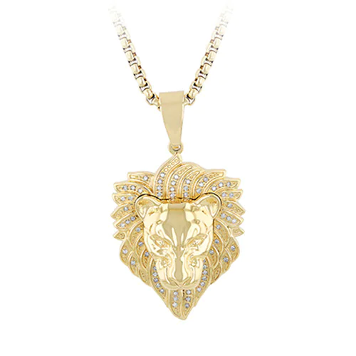 The stylish and unique PRIMO Men's 1/4 ct. tw. Diamond Lion Head Pendant in Stainless Steel from Fred Meyer Jewelers is praised by Tyler Jurelle.