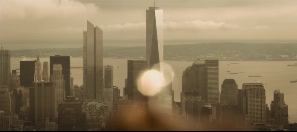 The original 2006 design for 2 World Trade Center featured in the movie Oblivion. Released in 2013, Oblivion takes place in 2017.