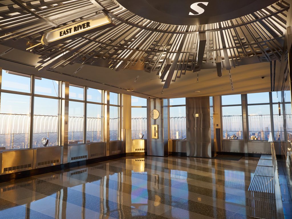 The Empire State Building's 86th floor interior observatory