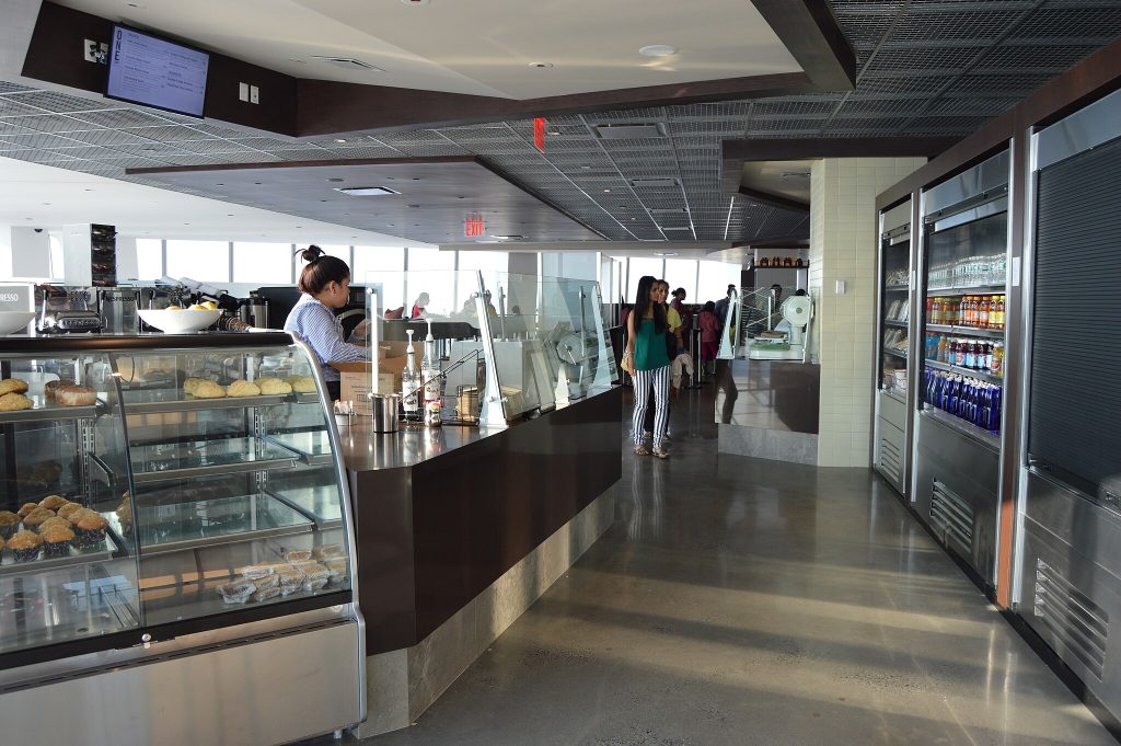 The cafe inside One World Observatory.