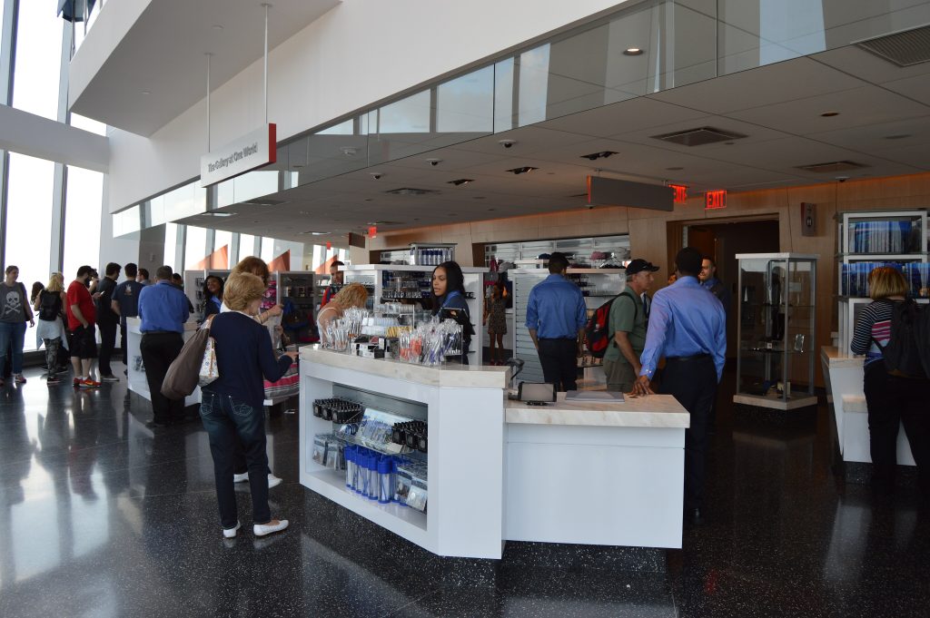 The One World Observatory Gift Shop on the 100th floor of One World Trade Center in Lower Manhattan.