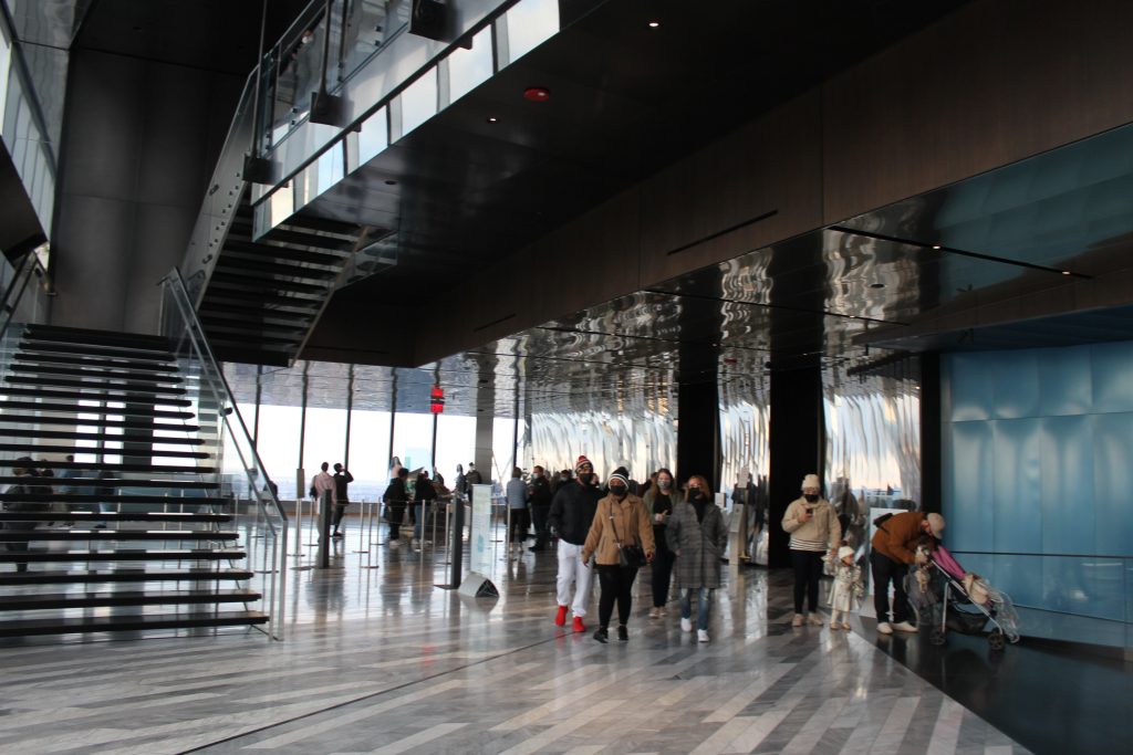 The inside portion of the observatory at 30 Hudson Yards in New York City.