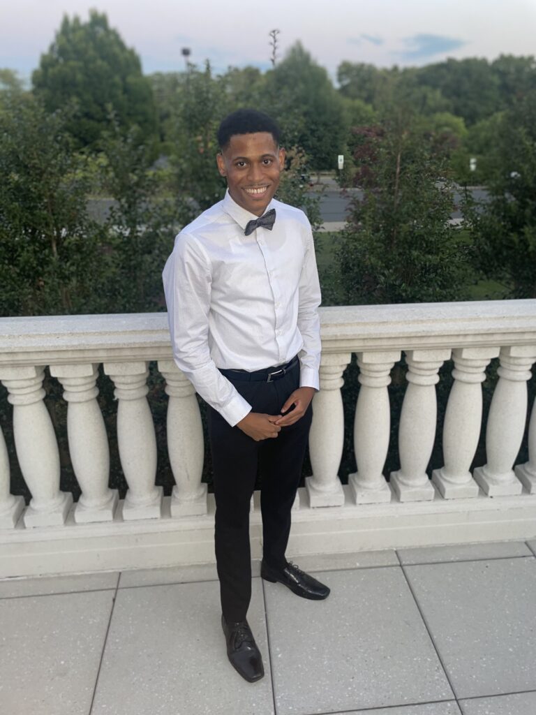 Without the blazer, Tyler Jurelle’s effortless style shines through at the event, centered on the bow tie and shirt.