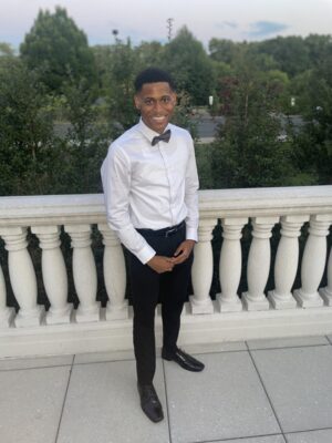 Without the blazer, Tyler Jurelle’s effortless style shines through at the event, centered on the bow tie and shirt.